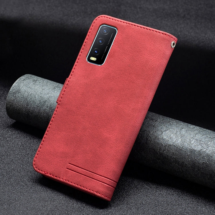 For vivo Y20 Magnetic Clasp RFID Blocking Anti-Theft Leather Case with Holder & Card Slots & Wallet