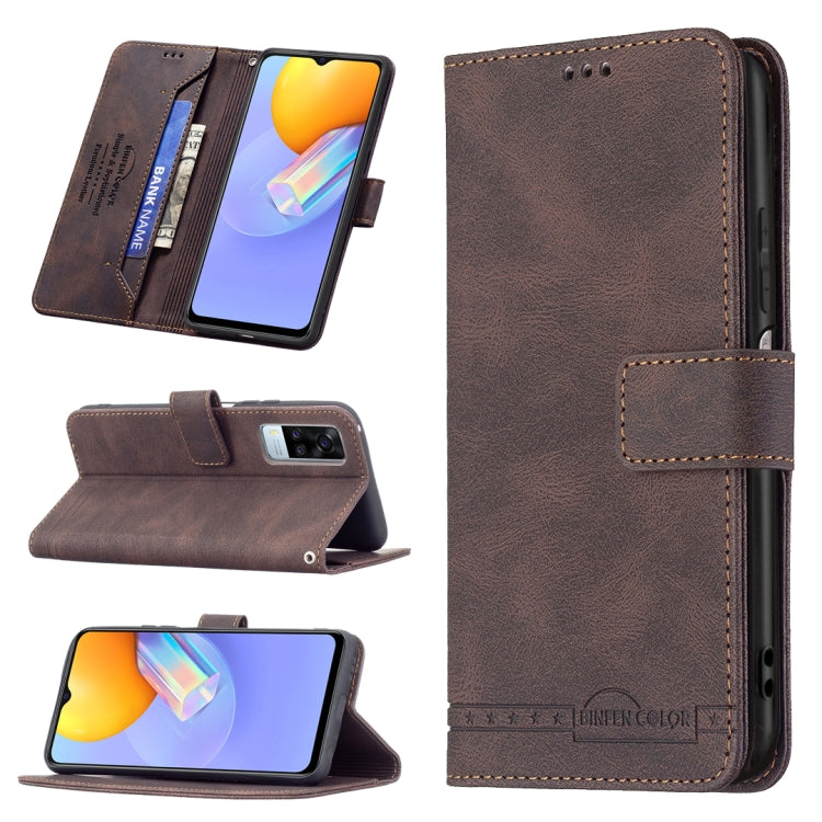 For vivo Y51 2020 / Y51a / Y51s Magnetic Clasp RFID Blocking Anti-Theft Leather Case with Holder & Card Slots & Wallet