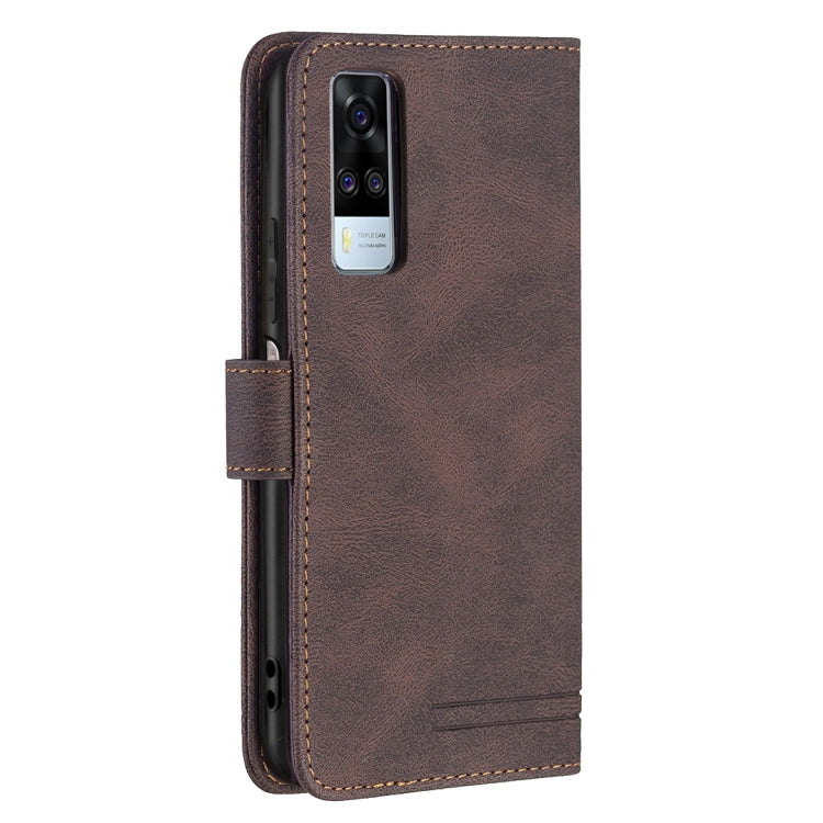 For vivo Y51 2020 / Y51a / Y51s Magnetic Clasp RFID Blocking Anti-Theft Leather Case with Holder & Card Slots & Wallet