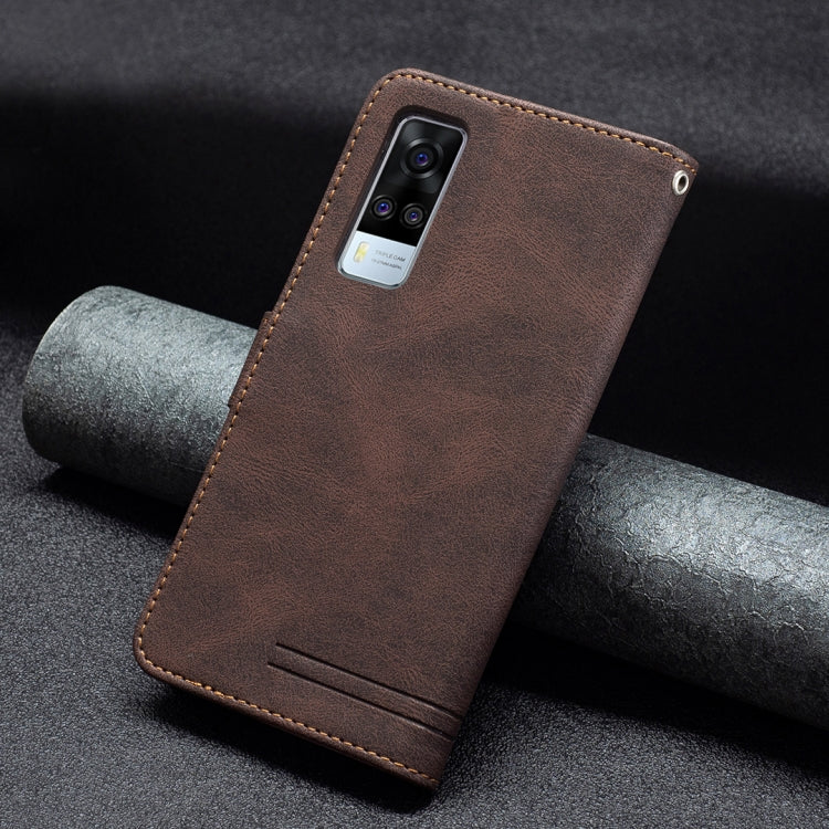 For vivo Y51 2020 / Y51a / Y51s Magnetic Clasp RFID Blocking Anti-Theft Leather Case with Holder & Card Slots & Wallet