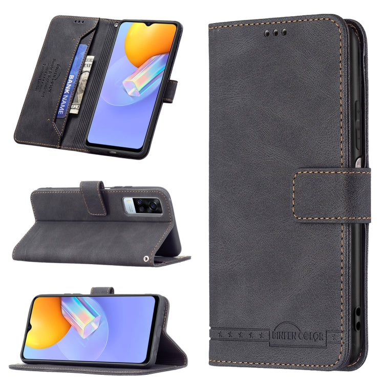 For vivo Y51 2020 / Y51a / Y51s Magnetic Clasp RFID Blocking Anti-Theft Leather Case with Holder & Card Slots & Wallet