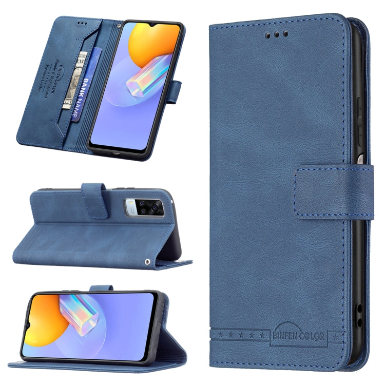 For vivo Y51 2020 / Y51a / Y51s Magnetic Clasp RFID Blocking Anti-Theft Leather Case with Holder & Card Slots & Wallet