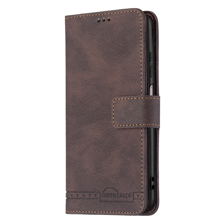 For Samsung Galaxy A12 Magnetic Clasp RFID Blocking Anti-Theft Leather Case with Holder & Card Slots & Wallet