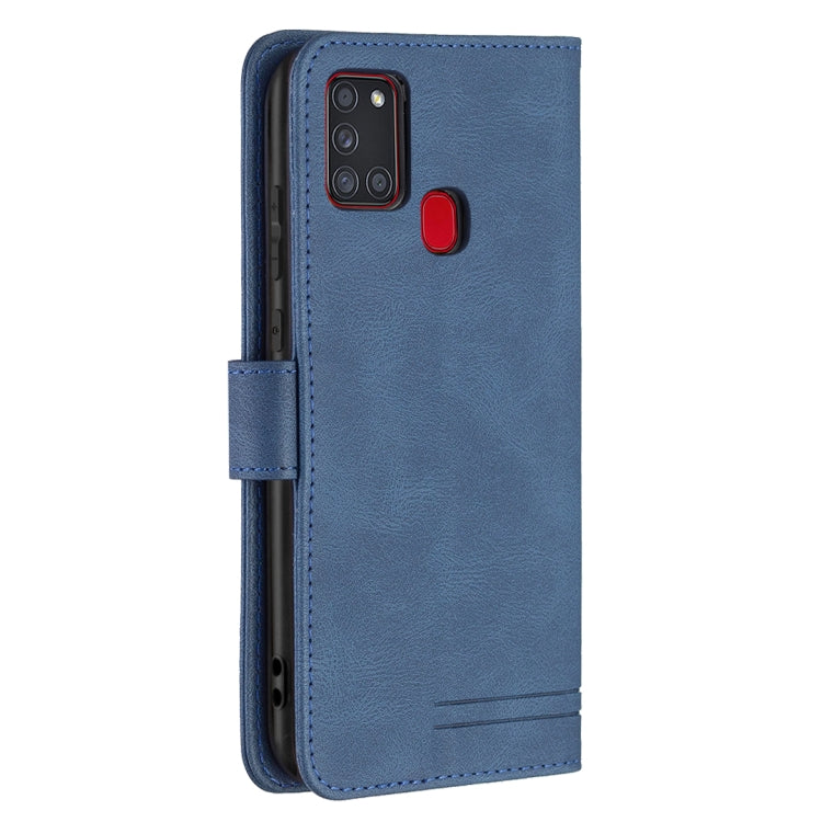 For Samsung Galaxy A21s Magnetic Clasp RFID Blocking Anti-Theft Leather Case with Holder & Card Slots & Wallet