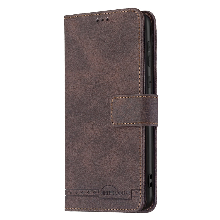 For Samsung Galaxy A21 Magnetic Clasp RFID Blocking Anti-Theft Leather Case with Holder & Card Slots & Wallet