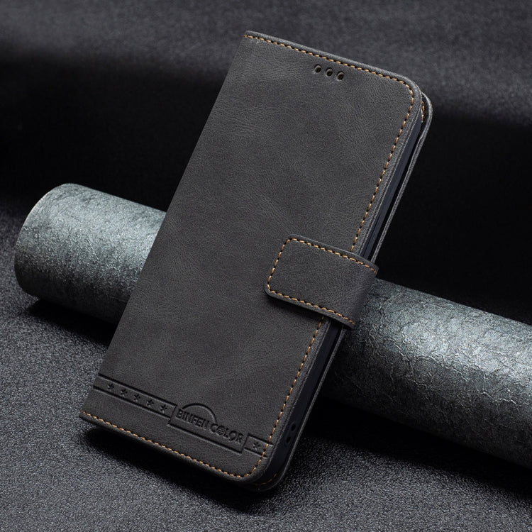 For Samsung Galaxy A21 Magnetic Clasp RFID Blocking Anti-Theft Leather Case with Holder & Card Slots & Wallet