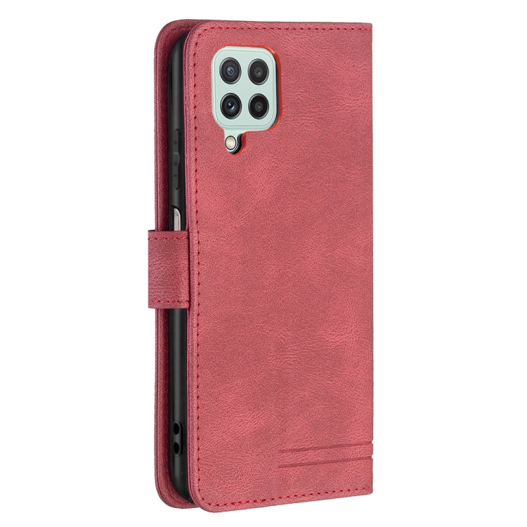 For Samsung Galaxy A22 4G Magnetic Clasp RFID Blocking Anti-Theft Leather Case with Holder & Card Slots & Wallet