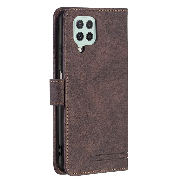 For Samsung Galaxy A22 4G Magnetic Clasp RFID Blocking Anti-Theft Leather Case with Holder & Card Slots & Wallet