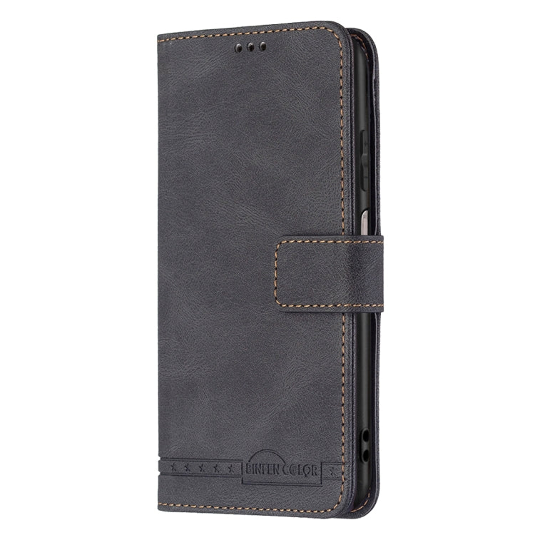 For Samsung Galaxy A22 4G Magnetic Clasp RFID Blocking Anti-Theft Leather Case with Holder & Card Slots & Wallet