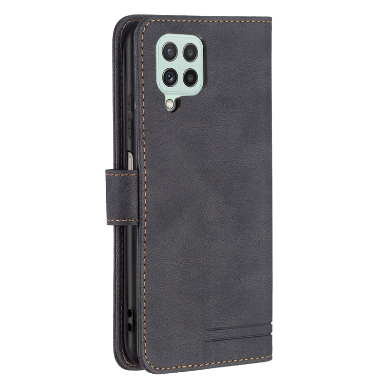For Samsung Galaxy A22 4G Magnetic Clasp RFID Blocking Anti-Theft Leather Case with Holder & Card Slots & Wallet