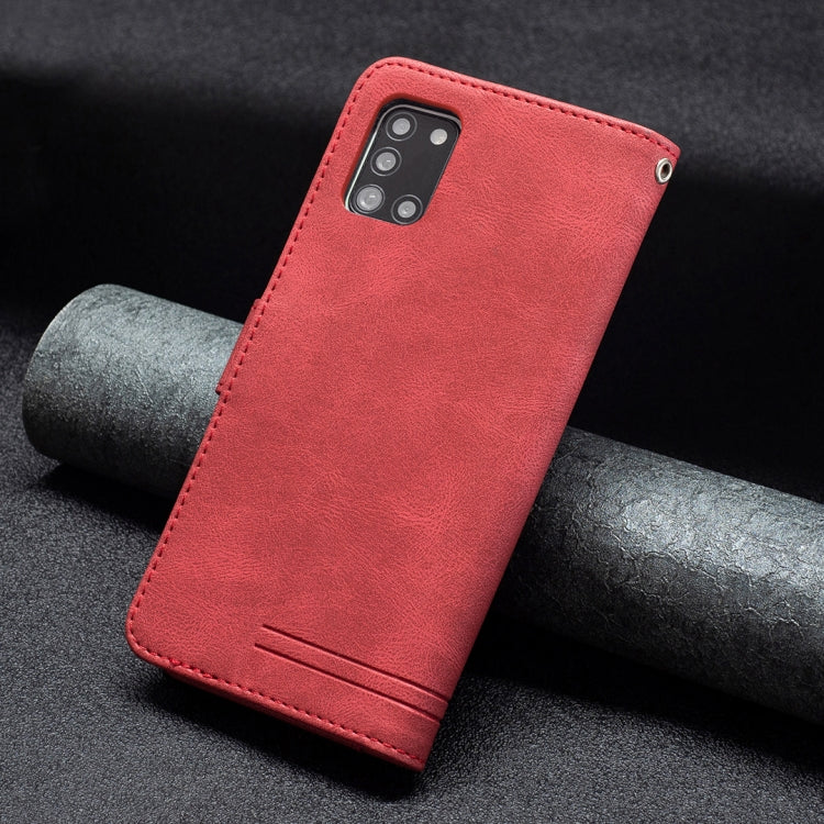 For Samsung Galaxy A31 Magnetic Clasp RFID Blocking Anti-Theft Leather Case with Holder & Card Slots & Wallet
