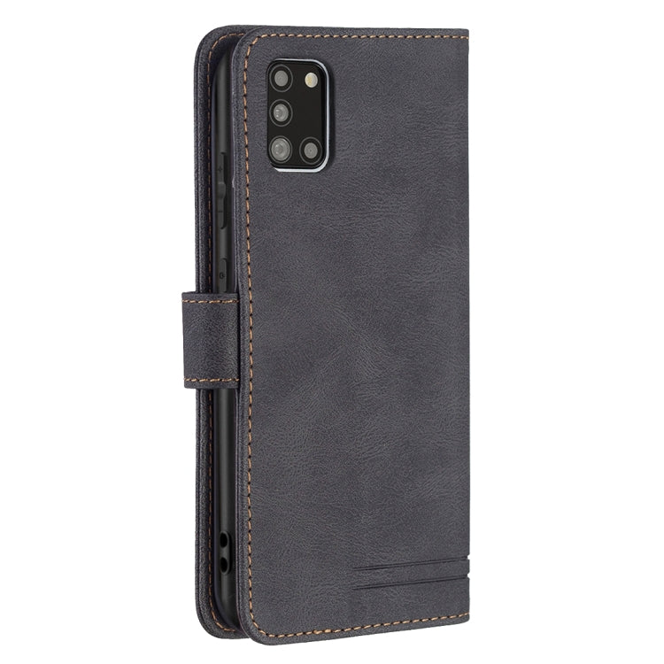 For Samsung Galaxy A31 Magnetic Clasp RFID Blocking Anti-Theft Leather Case with Holder & Card Slots & Wallet