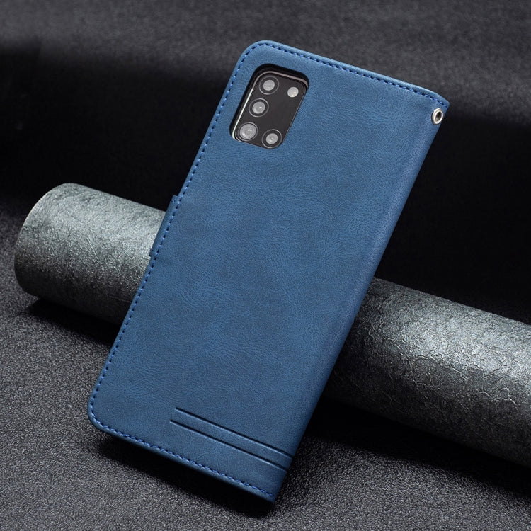 For Samsung Galaxy A31 Magnetic Clasp RFID Blocking Anti-Theft Leather Case with Holder & Card Slots & Wallet