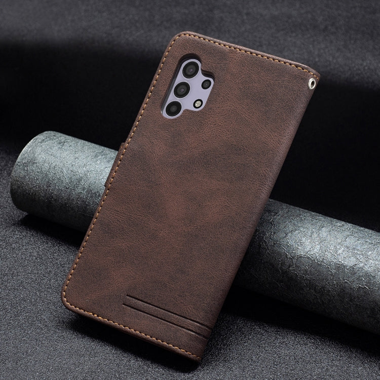 For Samsung Galaxy A32 5G Magnetic Clasp RFID Blocking Anti-Theft Leather Case with Holder & Card Slots & Wallet
