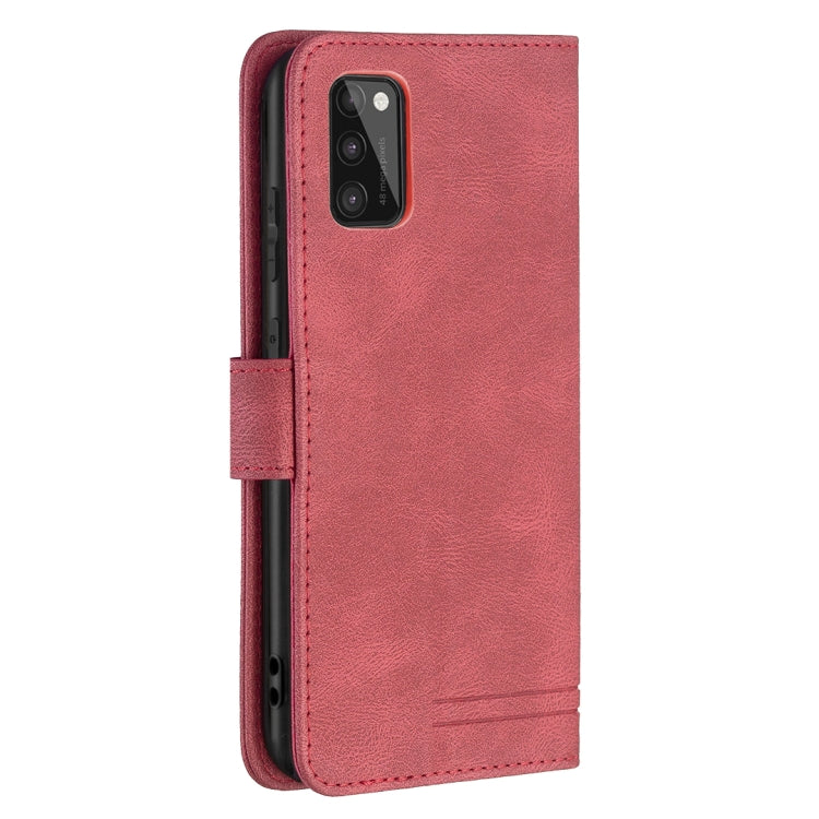 For Samsung Galaxy A41 Magnetic Clasp RFID Blocking Anti-Theft Leather Case with Holder & Card Slots & Wallet
