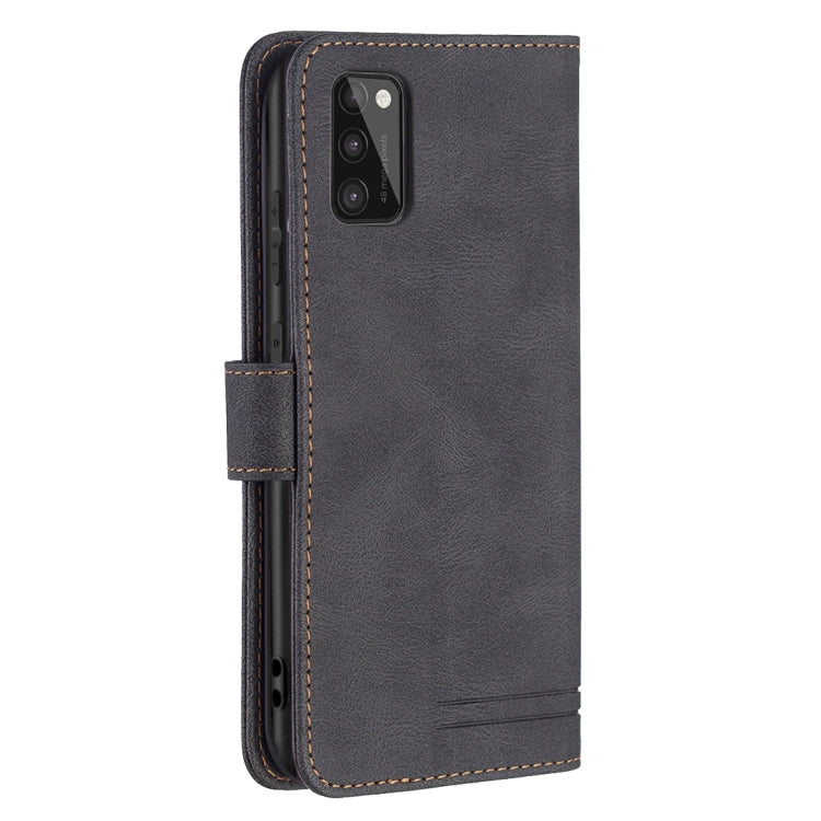 For Samsung Galaxy A41 Magnetic Clasp RFID Blocking Anti-Theft Leather Case with Holder & Card Slots & Wallet