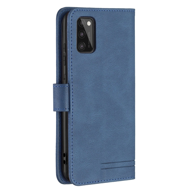 For Samsung Galaxy A41 Magnetic Clasp RFID Blocking Anti-Theft Leather Case with Holder & Card Slots & Wallet