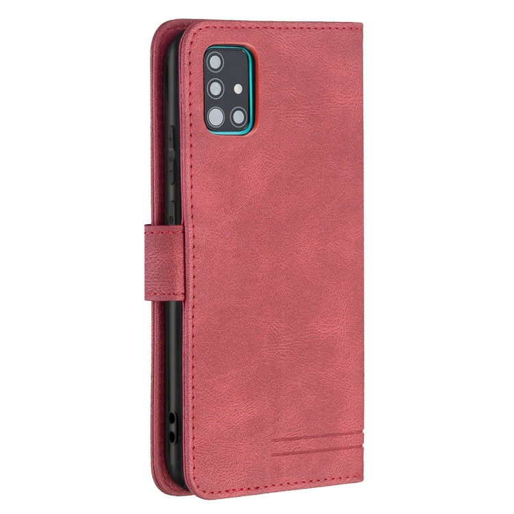 For Samsung Galaxy A51 Magnetic Clasp RFID Blocking Anti-Theft Leather Case with Holder & Card Slots & Wallet