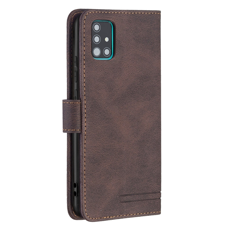 For Samsung Galaxy A51 Magnetic Clasp RFID Blocking Anti-Theft Leather Case with Holder & Card Slots & Wallet