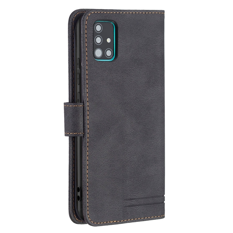For Samsung Galaxy A51 Magnetic Clasp RFID Blocking Anti-Theft Leather Case with Holder & Card Slots & Wallet