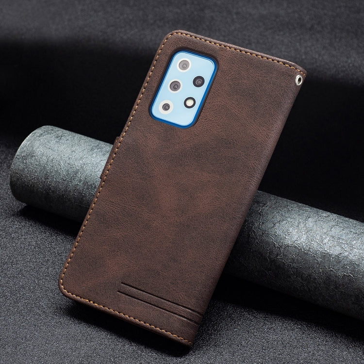 For Samsung Galaxy A52 Magnetic Clasp RFID Blocking Anti-Theft Leather Case with Holder & Card Slots & Wallet