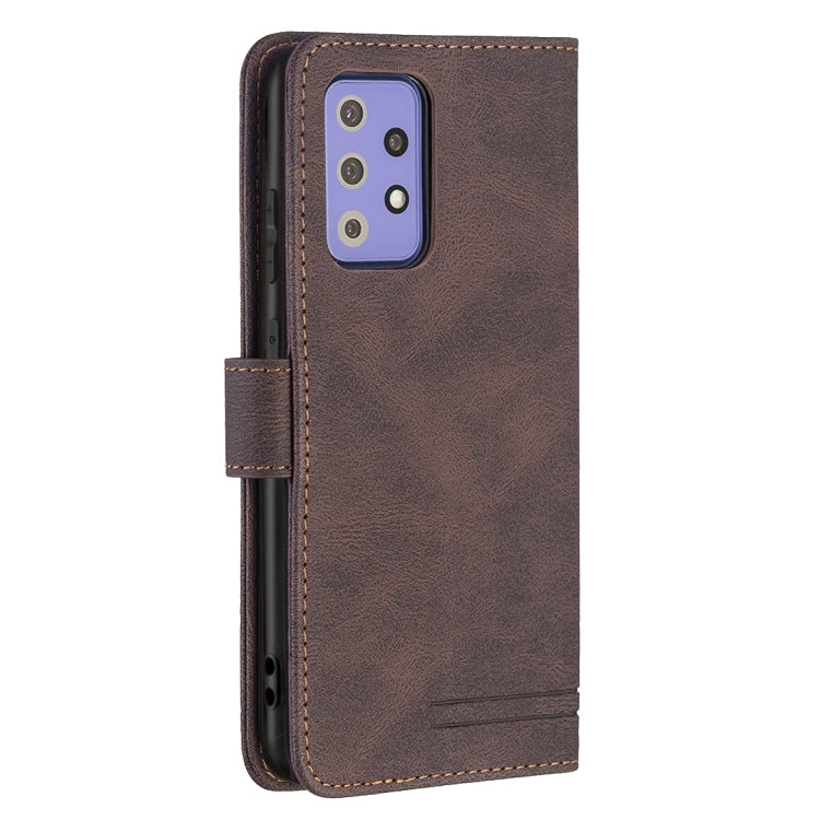 For Samsung Galaxy A72 Magnetic Clasp RFID Blocking Anti-Theft Leather Case with Holder & Card Slots & Wallet