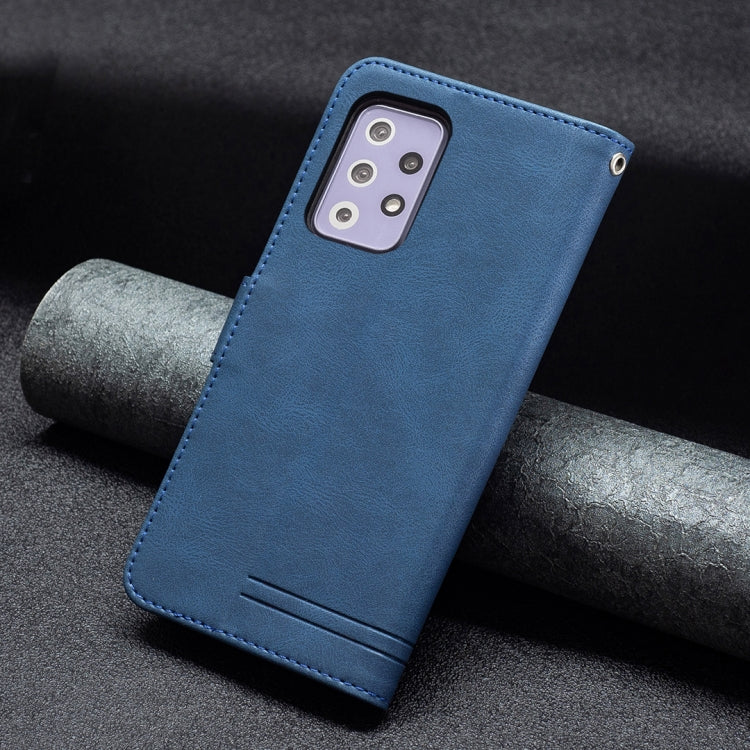 For Samsung Galaxy A72 Magnetic Clasp RFID Blocking Anti-Theft Leather Case with Holder & Card Slots & Wallet