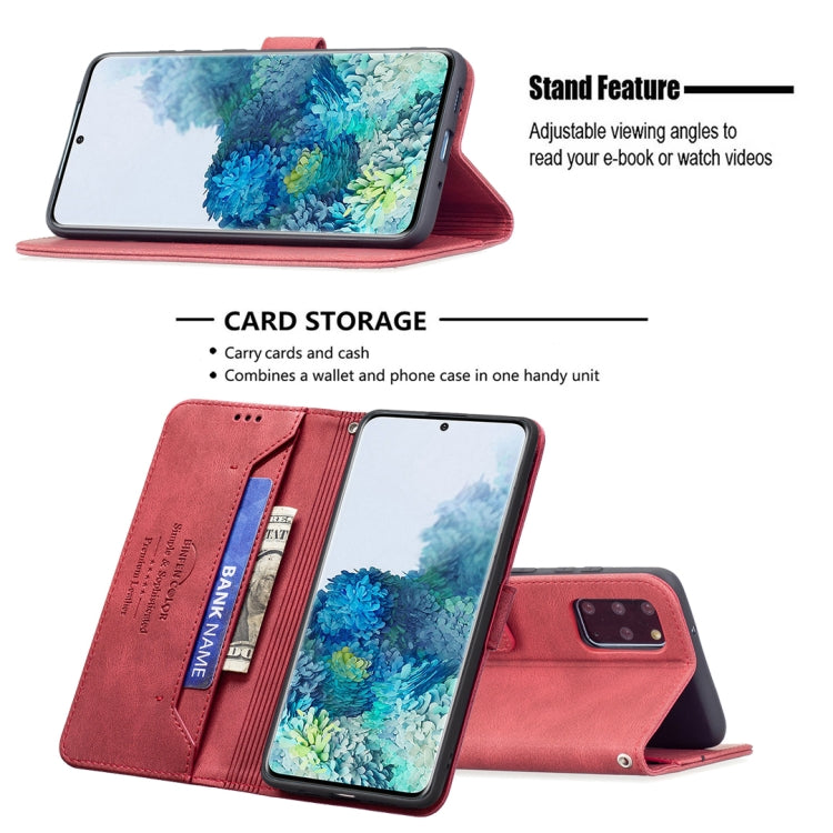 For Samsung Galaxy S20+ Magnetic Clasp RFID Blocking Anti-Theft Leather Case with Holder & Card Slots & Wallet