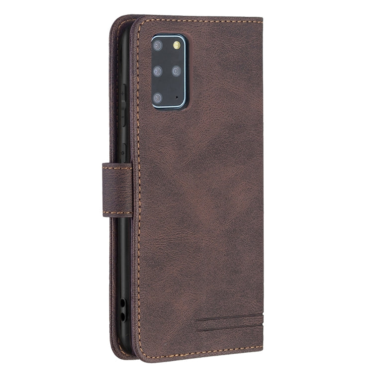 For Samsung Galaxy S20+ Magnetic Clasp RFID Blocking Anti-Theft Leather Case with Holder & Card Slots & Wallet