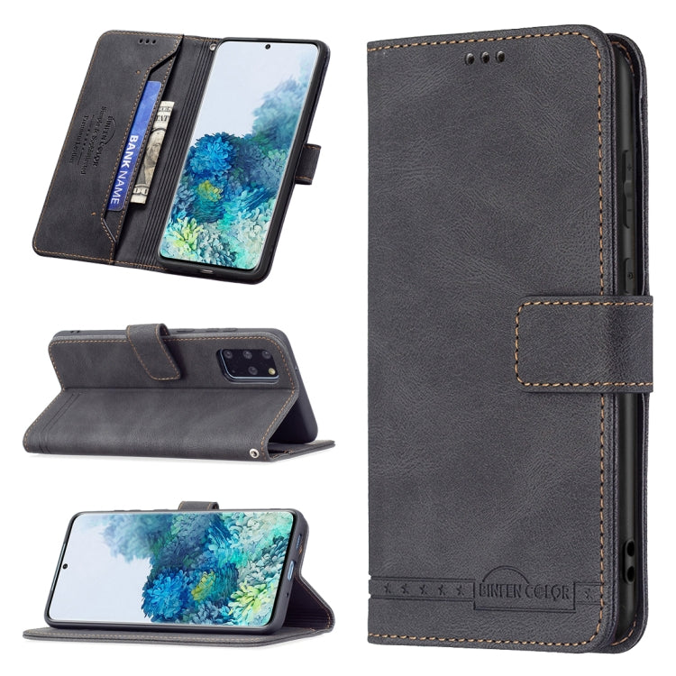 For Samsung Galaxy S20+ Magnetic Clasp RFID Blocking Anti-Theft Leather Case with Holder & Card Slots & Wallet