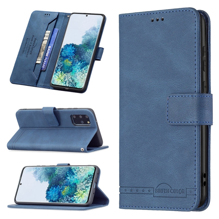 For Samsung Galaxy S20+ Magnetic Clasp RFID Blocking Anti-Theft Leather Case with Holder & Card Slots & Wallet
