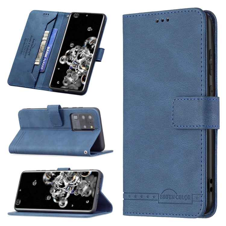 For Samsung Galaxy S20 Ultra Magnetic Clasp RFID Blocking Anti-Theft Leather Case with Holder & Card Slots & Wallet