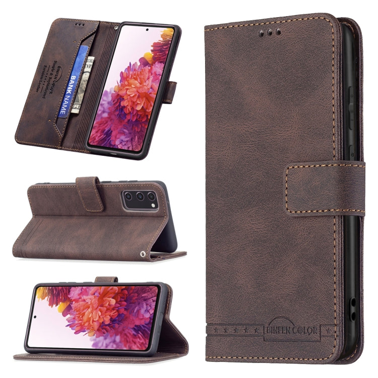 For Samsung Galaxy S20 FE Magnetic Clasp RFID Blocking Anti-Theft Leather Case with Holder & Card Slots & Wallet