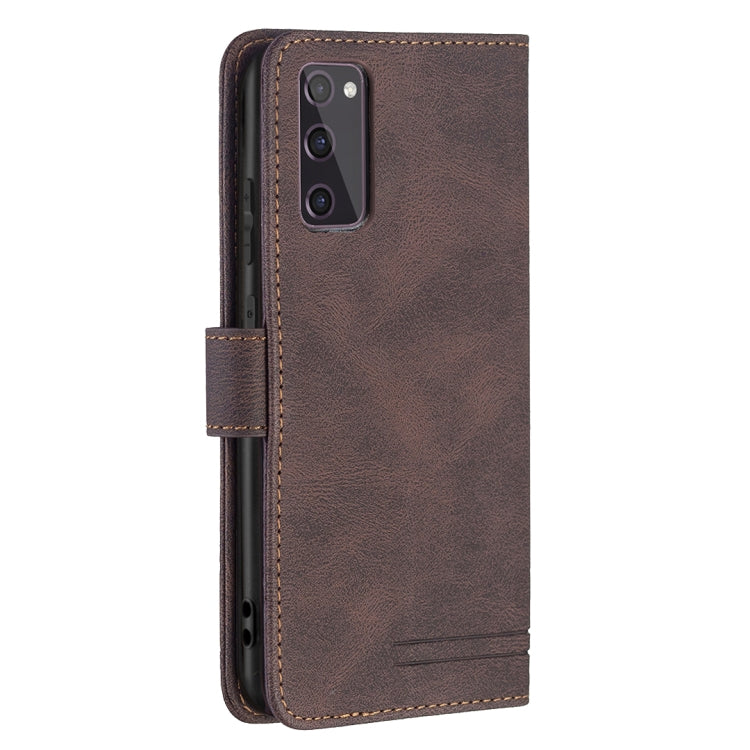For Samsung Galaxy S20 FE Magnetic Clasp RFID Blocking Anti-Theft Leather Case with Holder & Card Slots & Wallet