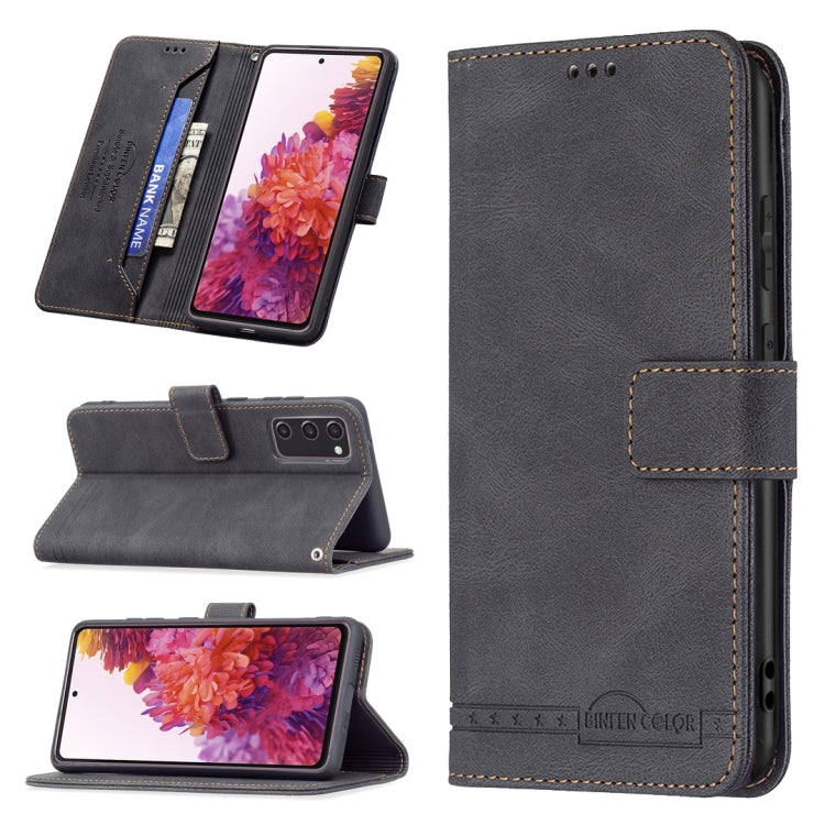 For Samsung Galaxy S20 FE Magnetic Clasp RFID Blocking Anti-Theft Leather Case with Holder & Card Slots & Wallet