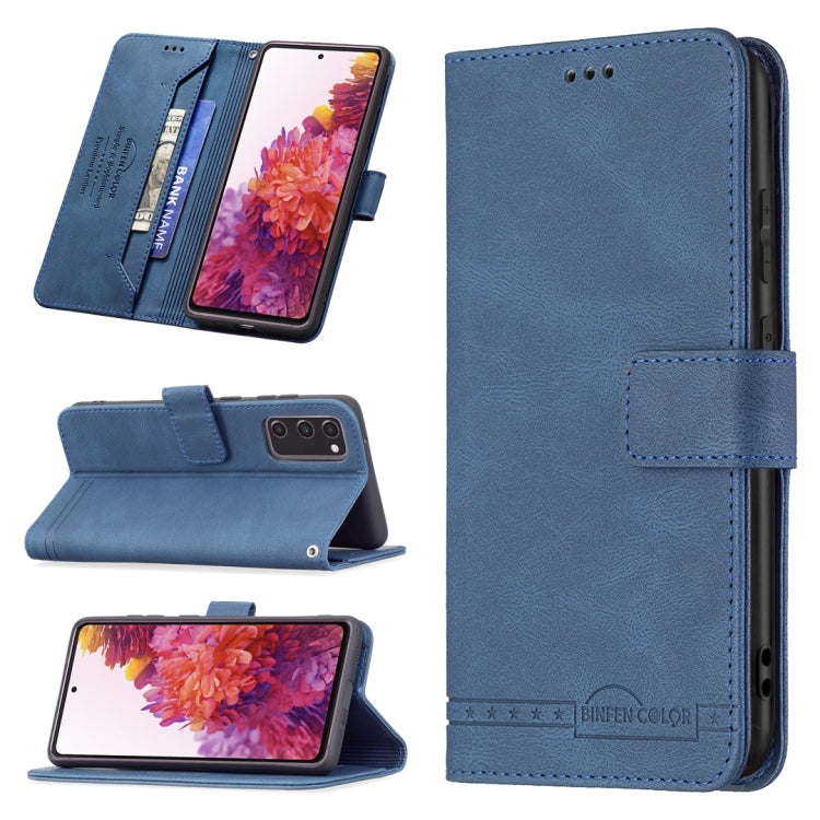 For Samsung Galaxy S20 FE Magnetic Clasp RFID Blocking Anti-Theft Leather Case with Holder & Card Slots & Wallet