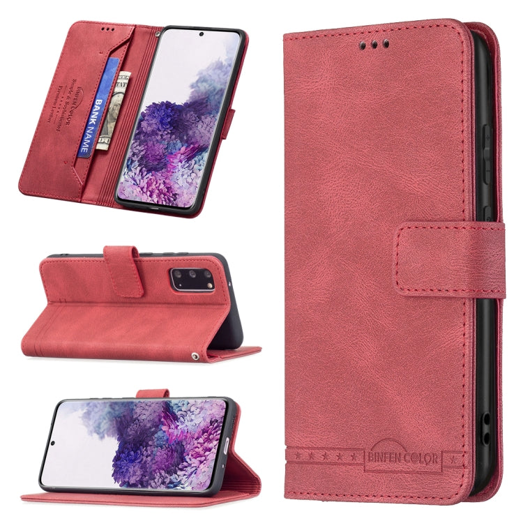 For Samsung Galaxy S20 Magnetic Clasp RFID Blocking Anti-Theft Leather Case with Holder & Card Slots & Wallet
