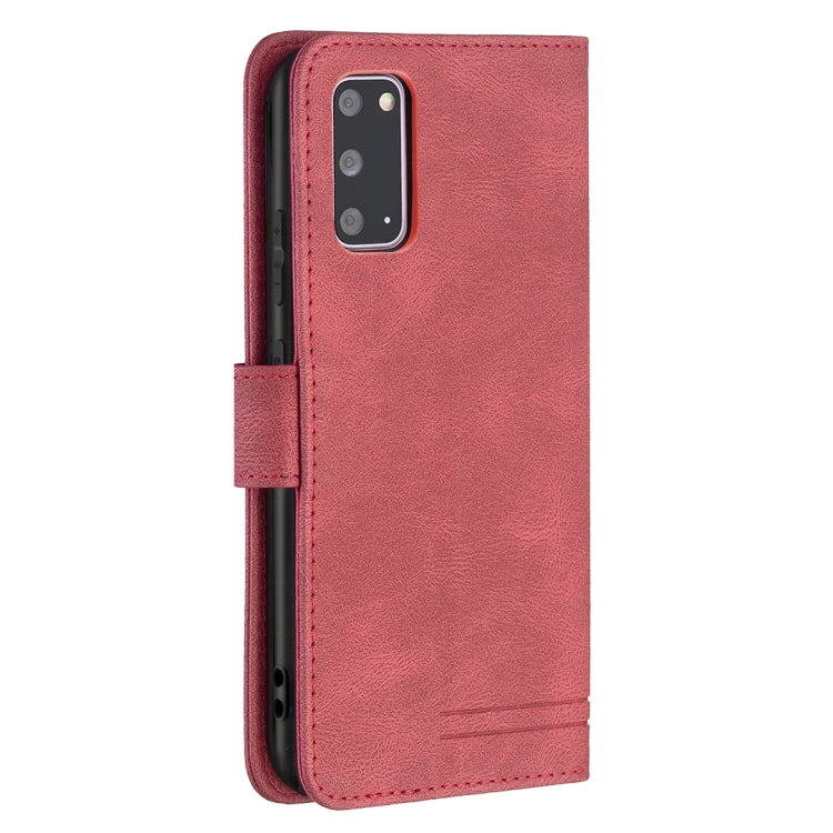 For Samsung Galaxy S20 Magnetic Clasp RFID Blocking Anti-Theft Leather Case with Holder & Card Slots & Wallet