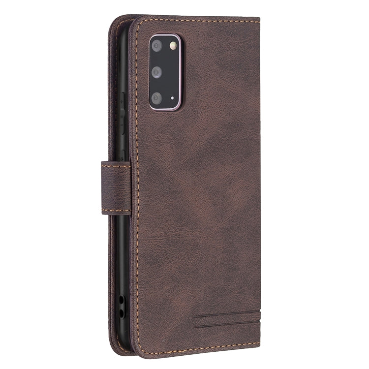 For Samsung Galaxy S20 Magnetic Clasp RFID Blocking Anti-Theft Leather Case with Holder & Card Slots & Wallet