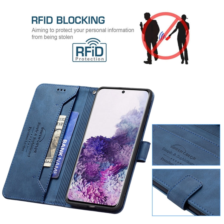 For Samsung Galaxy S20 Magnetic Clasp RFID Blocking Anti-Theft Leather Case with Holder & Card Slots & Wallet