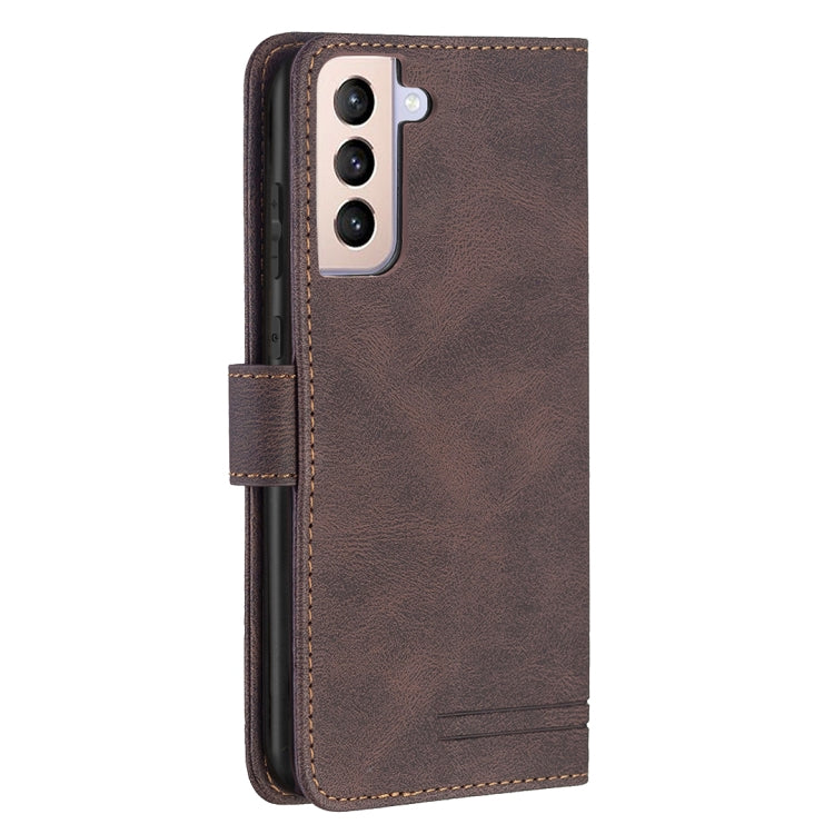 For Samsung Galaxy S21+ 5G Magnetic Clasp RFID Blocking Anti-Theft Leather Case with Holder & Card Slots & Wallet