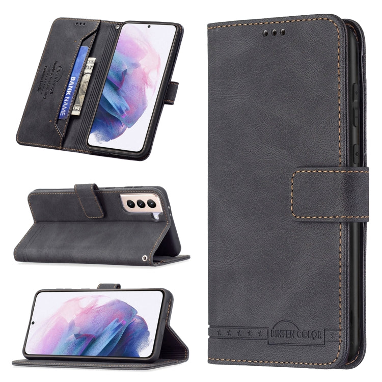 For Samsung Galaxy S21+ 5G Magnetic Clasp RFID Blocking Anti-Theft Leather Case with Holder & Card Slots & Wallet
