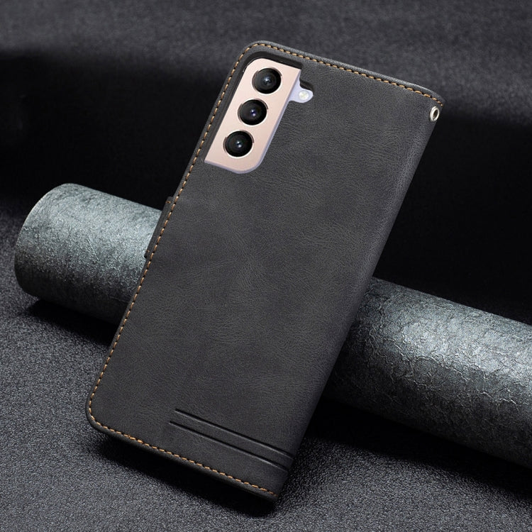 For Samsung Galaxy S21+ 5G Magnetic Clasp RFID Blocking Anti-Theft Leather Case with Holder & Card Slots & Wallet