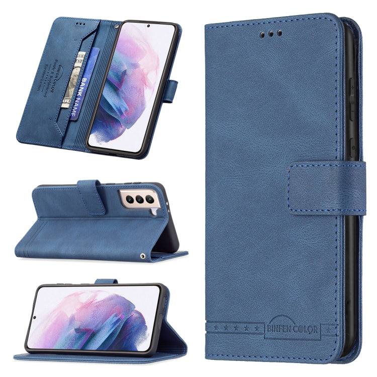 For Samsung Galaxy S21+ 5G Magnetic Clasp RFID Blocking Anti-Theft Leather Case with Holder & Card Slots & Wallet