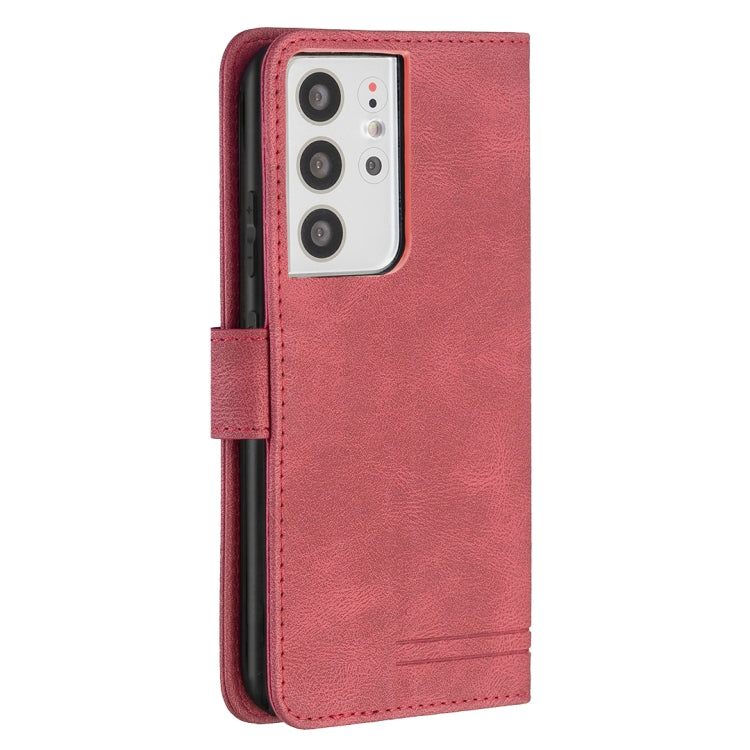 For Samsung Galaxy S21 Ultra 5G Magnetic Clasp RFID Blocking Anti-Theft Leather Case with Holder & Card Slots & Wallet