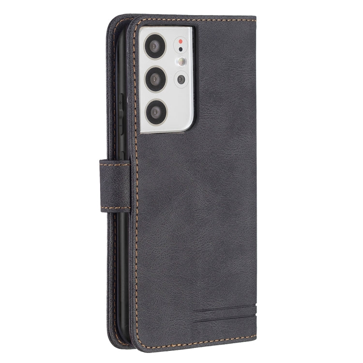For Samsung Galaxy S21 Ultra 5G Magnetic Clasp RFID Blocking Anti-Theft Leather Case with Holder & Card Slots & Wallet