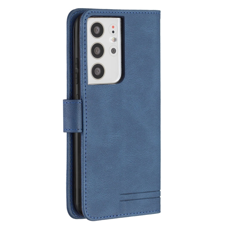 For Samsung Galaxy S21 Ultra 5G Magnetic Clasp RFID Blocking Anti-Theft Leather Case with Holder & Card Slots & Wallet