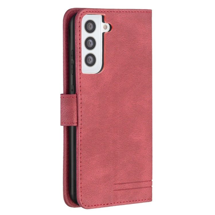 For Samsung Galaxy S21 5G Magnetic Clasp RFID Blocking Anti-Theft Leather Case with Holder & Card Slots & Wallet