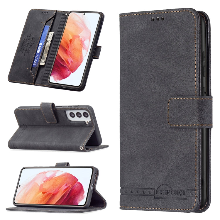 For Samsung Galaxy S21 5G Magnetic Clasp RFID Blocking Anti-Theft Leather Case with Holder & Card Slots & Wallet