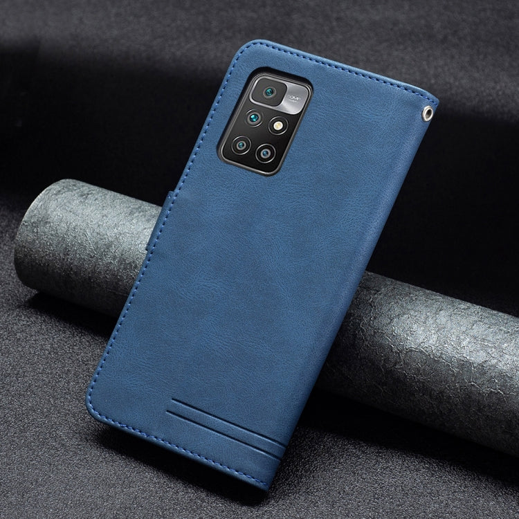 For Xiaomi Redmi 10 Magnetic Clasp RFID Blocking Anti-Theft Leather Case with Holder & Card Slots & Wallet